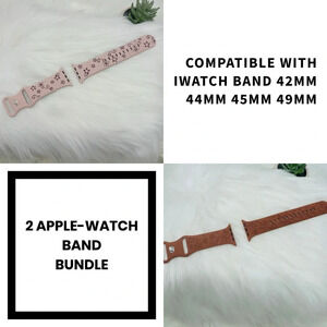 New Floral Design Apple Watch Bands  42mm 44mm 45mm 49mm Bundle  2